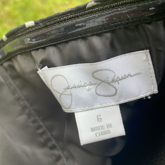 JESSICA SIMPSON ONE SHOULDER CHIFFON COCKTAIL POLKA DOT DRESS SIZE 6 - Picture 11 of 11